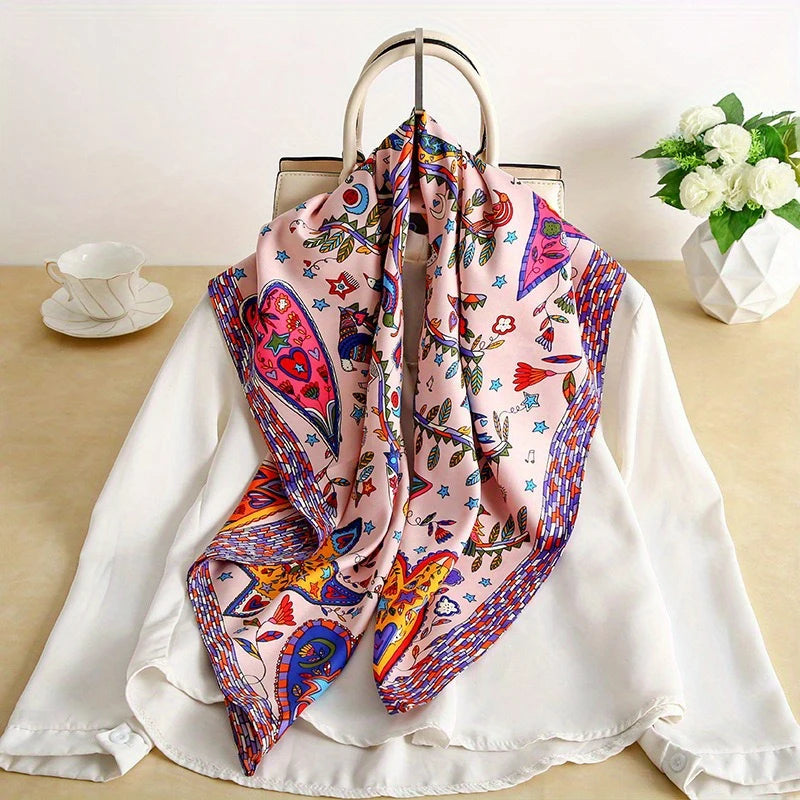 Damen Baumwollschal 90cm quadratisch Luxus Hijab Kopftuch Bandana Pashmina