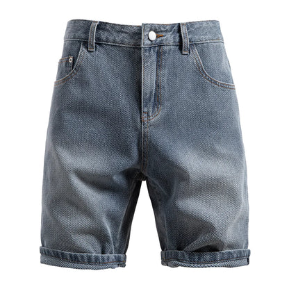Retro-Denim Shorts Aus Baumwollmischung | Lässige Streetwear