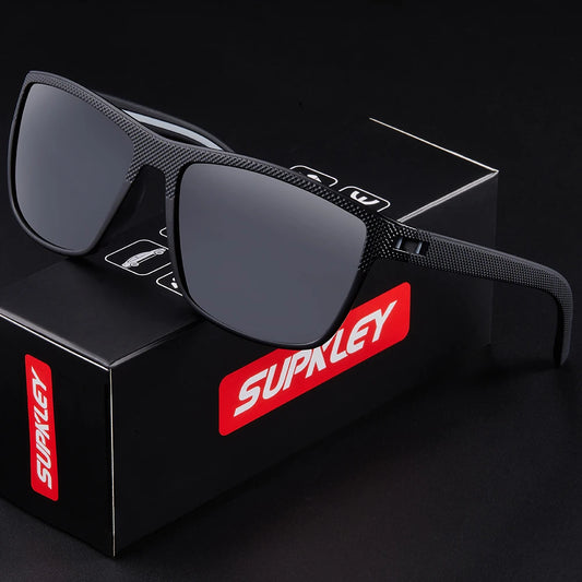 Sonnenbrille Sport Rechteck TR90 polarisiert UV400 Spiegel Herren