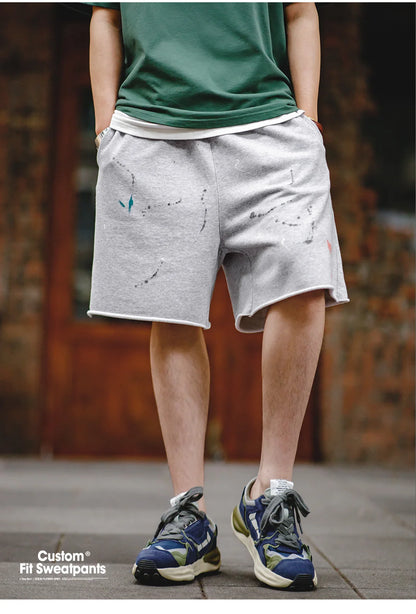 Herren Jogging Shorts in Grau mit elastischer Taille und lässiger Passform