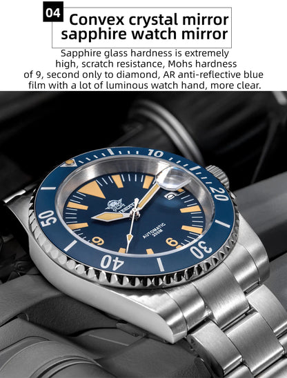 Herren-Taucheruhr mit Keramiklünette und NH35A-Automatikwerk