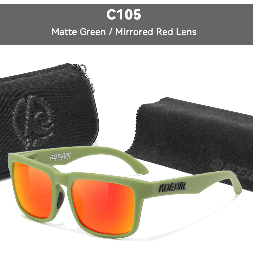 Sonnenbrille polarisiert bunt Outdoor Wandern Reißverschlussetui Unisex