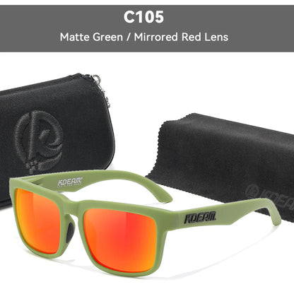Sonnenbrille polarisiert bunt Outdoor Wandern Reißverschlussetui Unisex