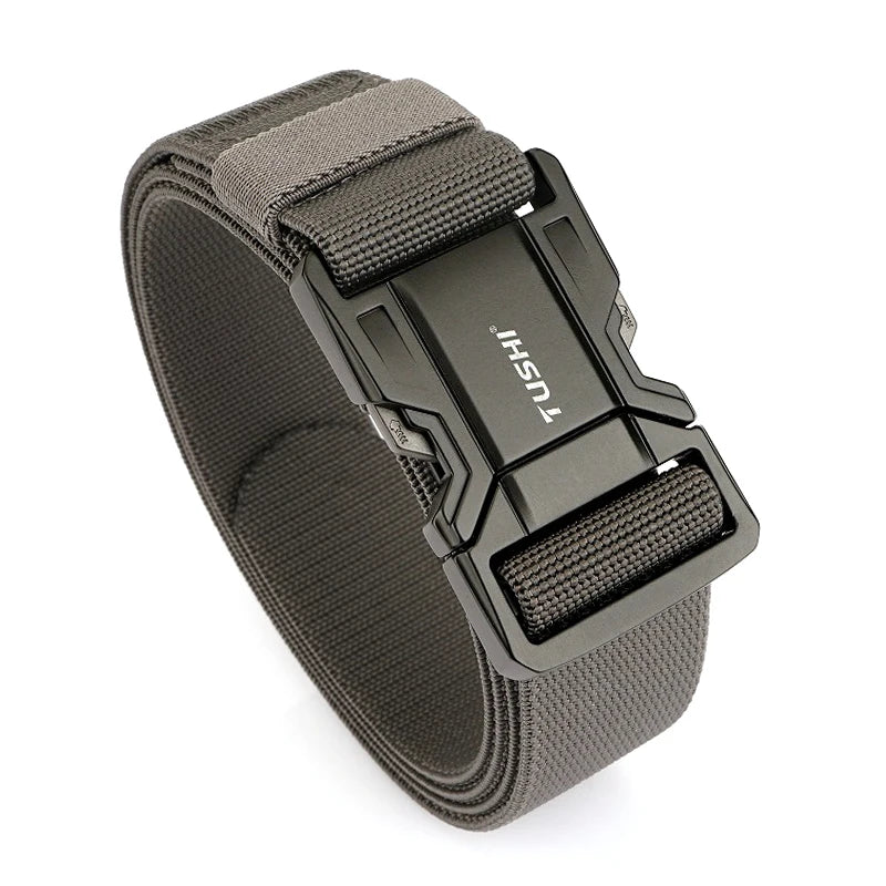 Herren-Gürtel Elastischer Gürtel Mit Metall-Schnellverschluss Für Outdoor Und Alltag Verstellbar Blau