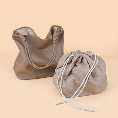 Donnain Bucket-Tasche aus Split-Leder | Damen Tote Große Kapazität