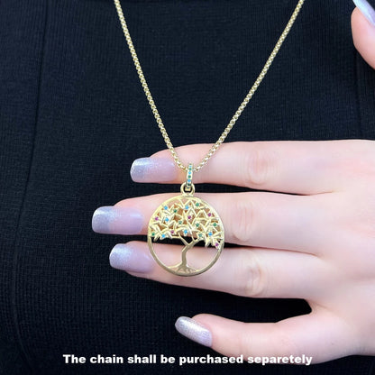 Damen-Charm-Anhänger goldener Baum Böhmen romantisch aus Sterlingsilber