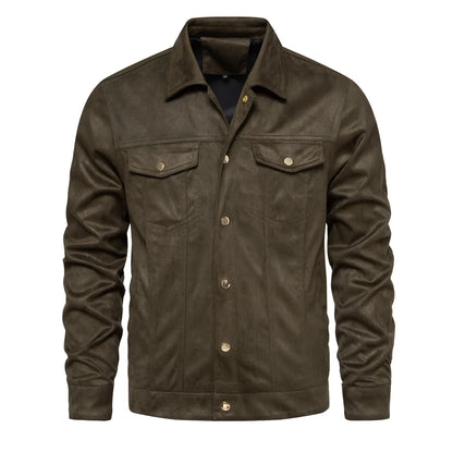 Herbst Winter Wildleder Lederjacke