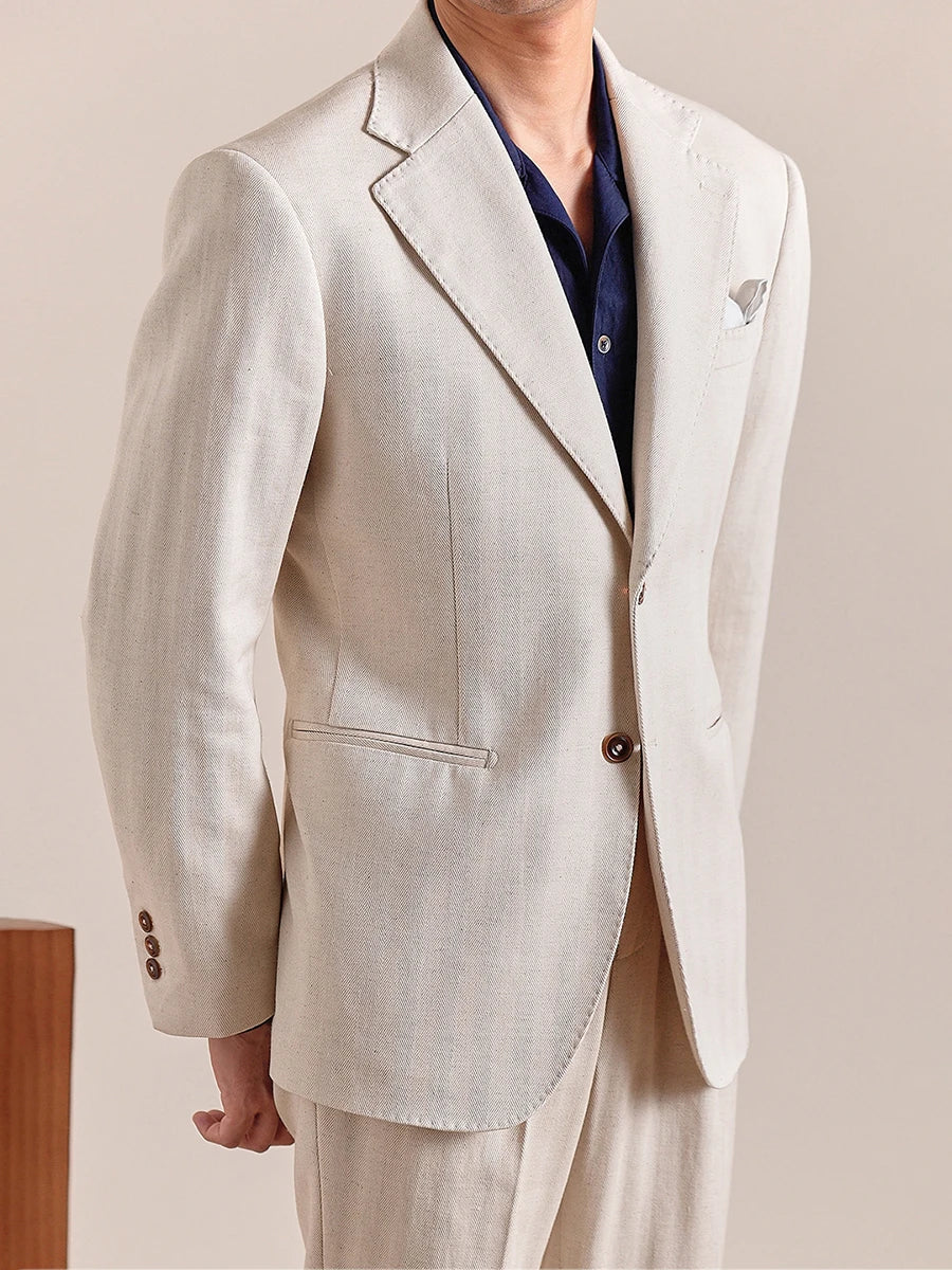 Kurzer Herren-Wollmantel im Blazer-Stil, lässig und warm für den Winter, ohne Kragen mit Ein-Knopf-Design in Grün oder Schwarz.