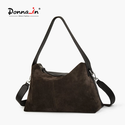 Große Wildleder Hobo-Tasche | Damen Schultertasche