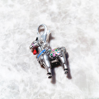 Damen-Charm-Anhaenger Alpaka Lama aus Sterlingsilber
