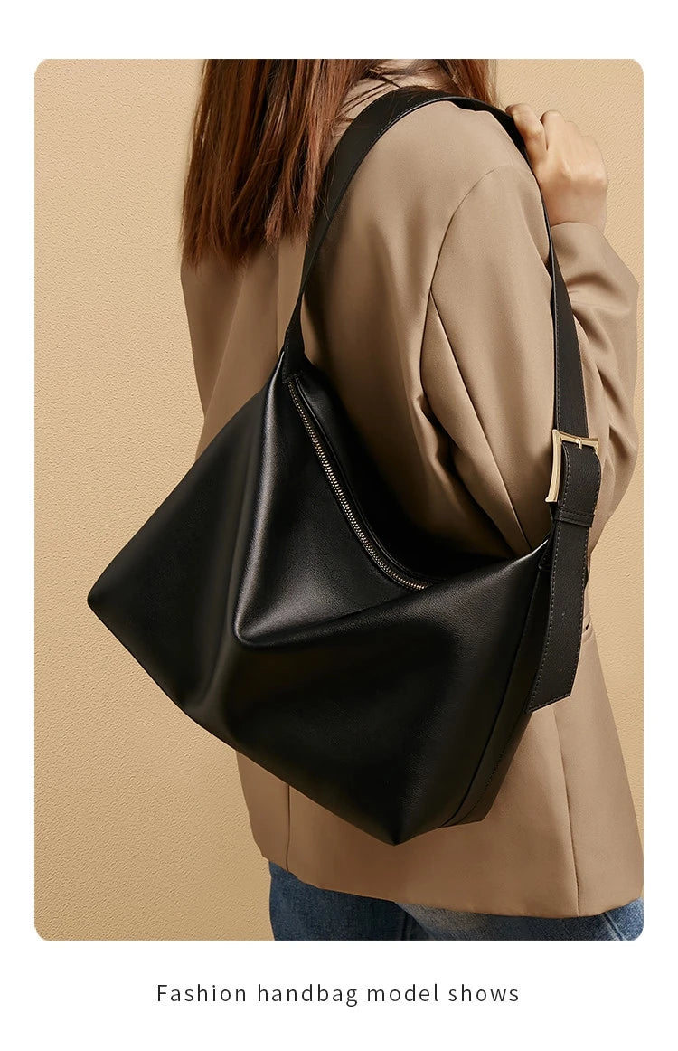 Damen Tote Tasche aus Split-Leder mit großem Fassungsvermögen Crossbody