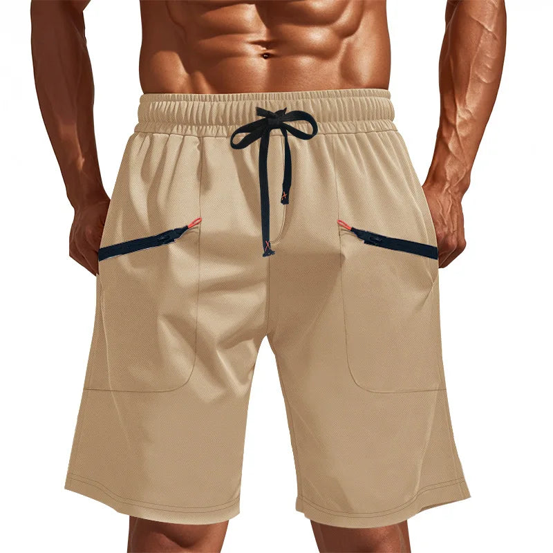 Lässige Herren-Sommershorts mit sportlichem, atmungsaktivem Design – schnelltrocknend und trendig in Uni-Farben