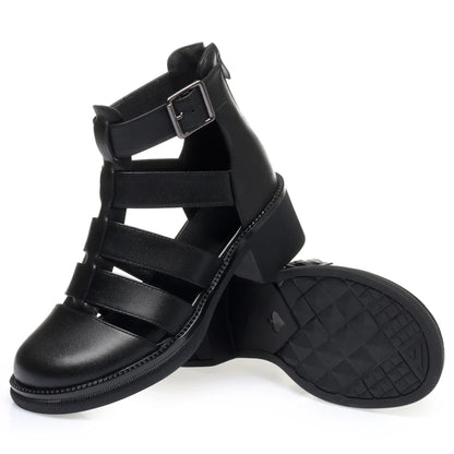 AIYUQI Damen-Sandalen, Sommer, 2022, neue Damen-Sandalen aus echtem Leder, Verschluss, geflochtener Gladiator, rutschfeste, lässige Sandalen für Damen
