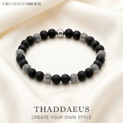 Damen-Armband Hero Rebel Perle Obsidian aus Sterlingsilber