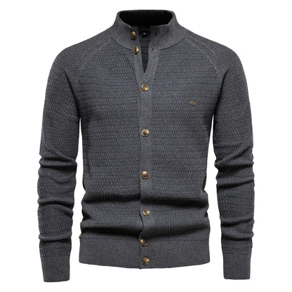 Herren Strickjacke aus Baumwolle im hochwertigen Design für die Wintermode