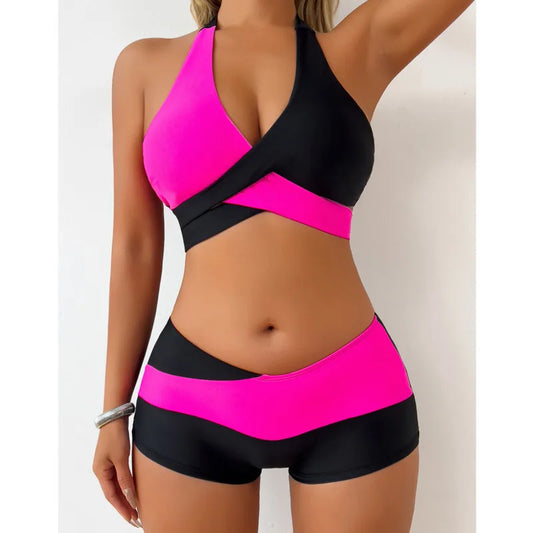 Sexy rotes Bikini-Set mit Push-up-Effekt – ideal für Strand und Pool