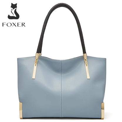 Damen Schultertasche Elegant aus Spaltleder mit Großem Fassungsvermögen