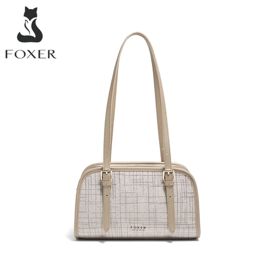 Schultertasche Aus Spaltleder Im Neuen Design Luxuriöse Satchel