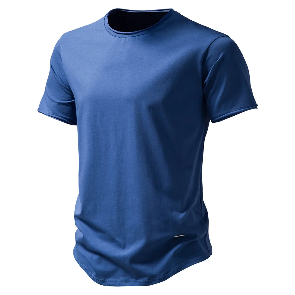 AIOPESON 100% Baumwolle männer T-shirt Oansatz Casual Weiche Fashion Solid Farbe T-shirt für Männer Neue Sommer Kurzarm Tops tees Männer