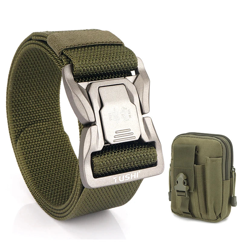 VATLTY New 4.3cm Tactical Outdoor Belt Tight Nylon Aluminum Buckle Quick Release Men's Military Belt Casual Wide Waistband Male