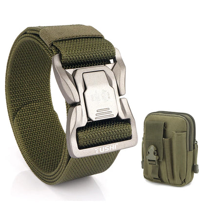 VATLTY New 4.3cm Tactical Outdoor Belt Tight Nylon Aluminum Buckle Quick Release Men's Military Belt Casual Wide Waistband Male