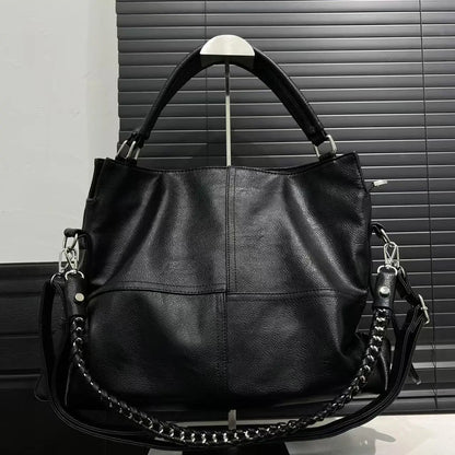 Damen-Tote-Tasche Aus Leder Mit Großem Fassungsvermögen Für Alltag Und Freizeit Unterwegs