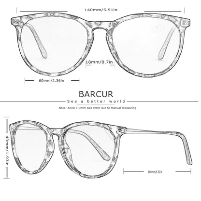 Damen-Sonnenbrille Katzenauge Kunststoff Titan Spiegel UV400 polarisiert