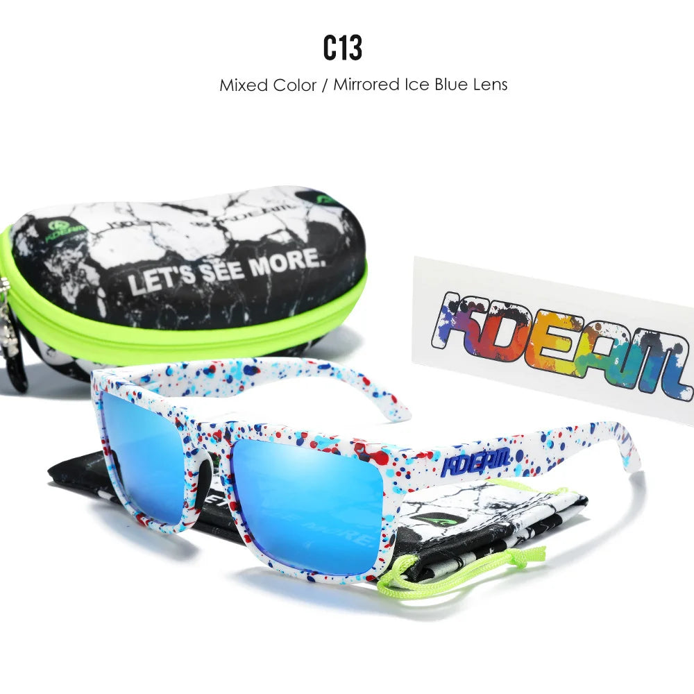 Sonnenbrille quadratisch polarisiert lässig Outdoor Unisex Pärchen neues Paket