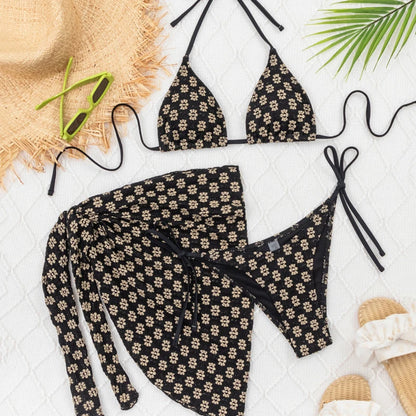 Sexy Net-Bikini-Set mit Push-up-Effekt – Brasilianischer Stil für Strand und Pool