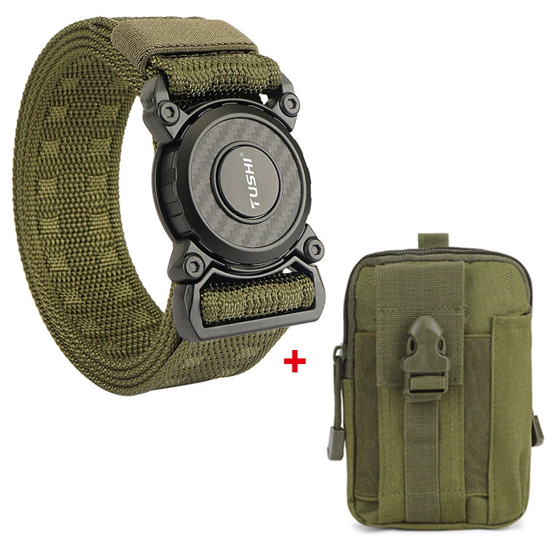 Herren-Taktischer Outdoor-Gürtel mit Schnellverschluss aus robustem Nylon Alltagstauglich