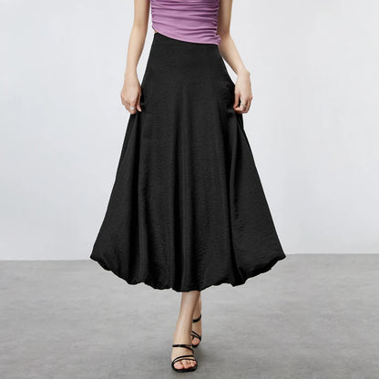 Damen Maxirock im A-Linien-Stil mit elastischer Taille für den Sommer