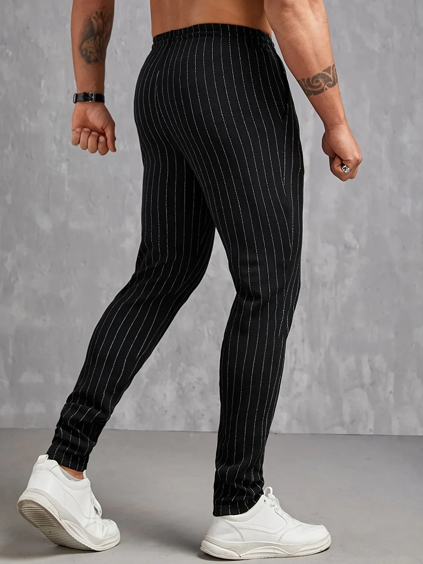 Neue Herren-Freizeithose mit gestreiften Taschen für Frühling und Sommer