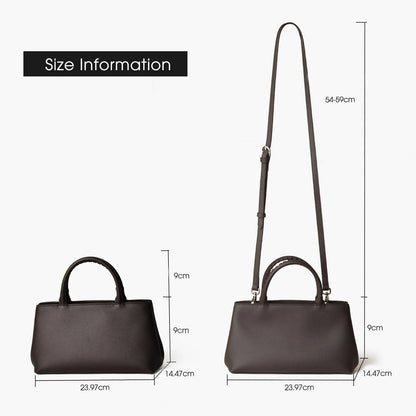 Mini-Tote aus Vollnarbigem Rindsleder | Top-Griff