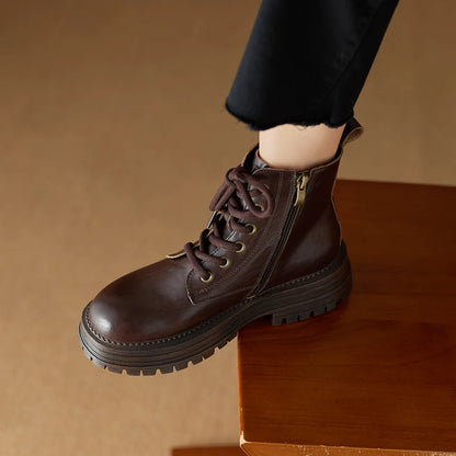 AIYUQI Women's Ankle Boots 2025 New Anti-slip Desert Short Boots Women Winter Platform British Style Women's Booties