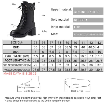 Größentabelle mit Tabelle für Schuhgrößen und Fußbreite sowie -länge, Maße in cm