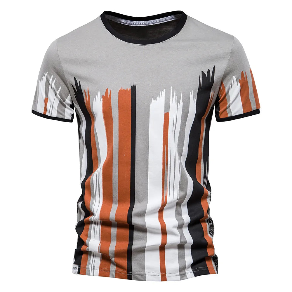 Herren T-Shirt aus Baumwolle mit Print im lässigen Streetwear-Stil