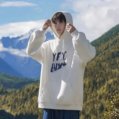 Herren Hoodie im Y2K-Style mit übergroßer Passform und Kapuze