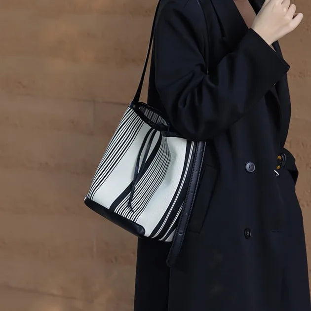 Damen Schultertasche aus veganem Leder – Große Beuteltasche für Büro und Alltag