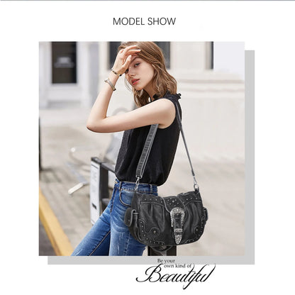 Damen-Handtasche Satchel-Stil Top-Griff mit Mehrfachfächern Innenfach Telefonfach Geldscheinfach