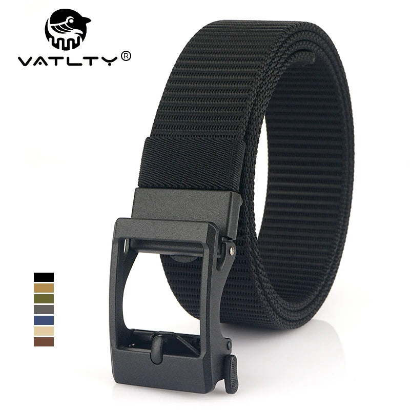 Herren-Gürtel aus Nylon 3,8 cm Breite verstellbar mit automatischer Schnalle für Alltag und Abenteuer