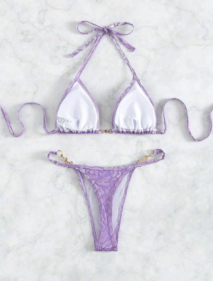 Blumiger, sexy Bikini-Set für Damen – ideal für Strand und Pool