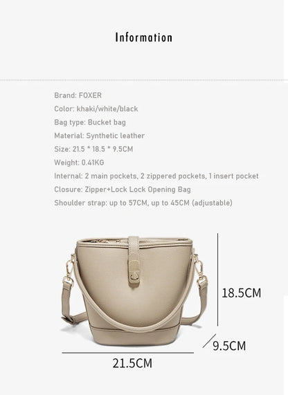 Damen-Schultertasche aus PU-Leder mit Reißverschluss Kompakt und Vielseitig für Alltag und Büro