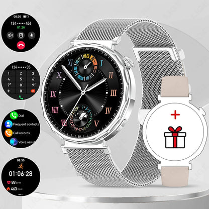 LIGE 2025, ultradünne Damen-Smartwatch, 1,6 Zoll HD, zeigt immer die Zeit, BT-Anruf, Herzfrequenz, weibliche Menstruationsverfolgung, Smartwatch