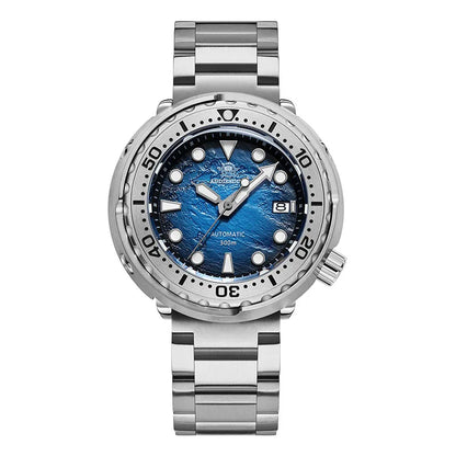 Herren-Profi-Taucheruhr mit Doppel-Saphirglas-Luenette und 300 m Wasserdichtigkeit