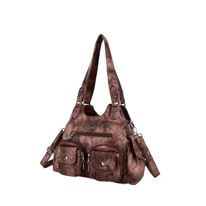Damen-Handtasche Mit Viel Stauraum Und Mehrfachfächern Aus PU-Leder Für Alltag Und Freizeit