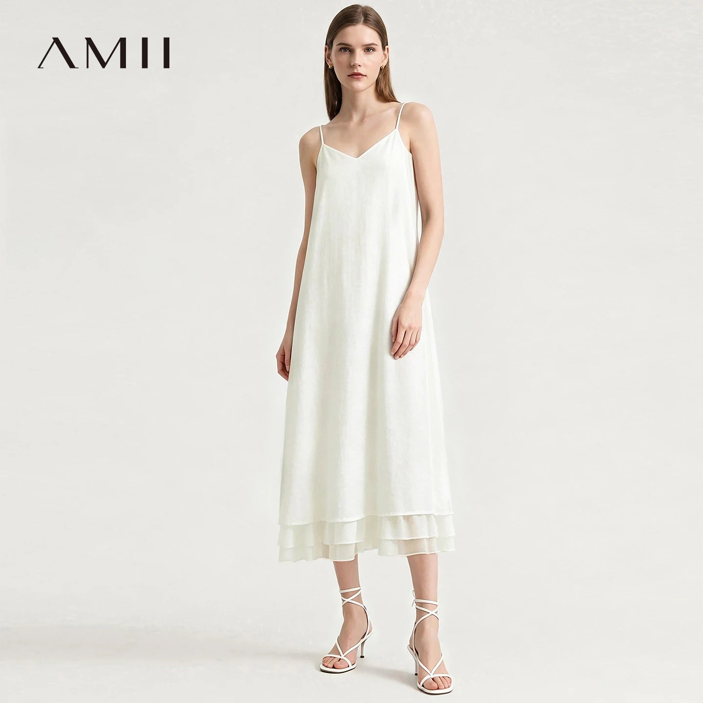 Elegantes Sommerkleid Für Damen Mit V-Ausschnitt Und Leichter Passform