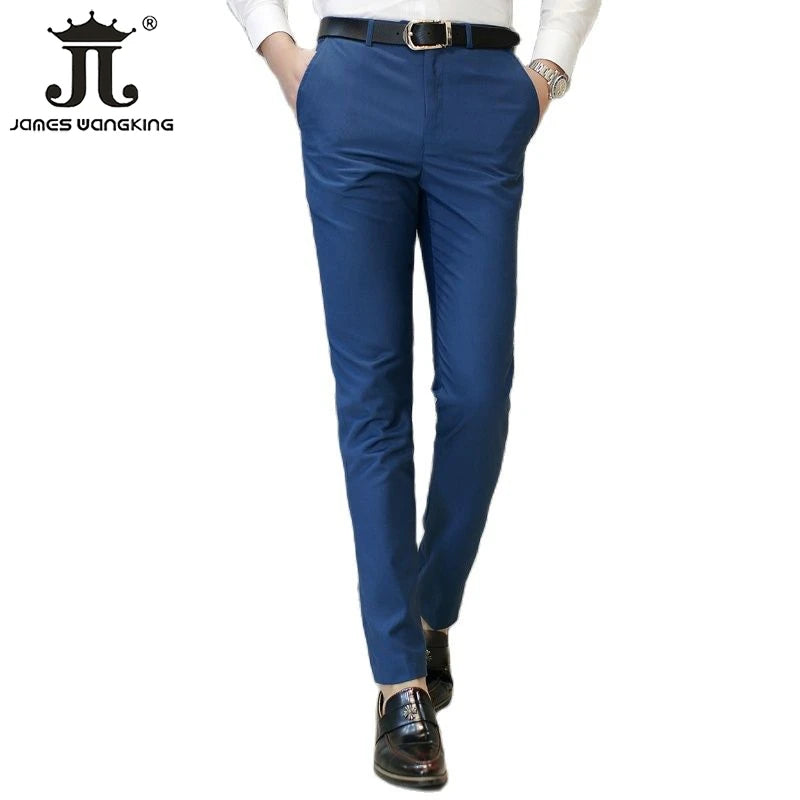 M-6XL Herrenmode Boutique Business Büro Anzughose Männlich Reine Farbe Freizeithose Formelle Bräutigam Hochzeitskleid Hose Hose