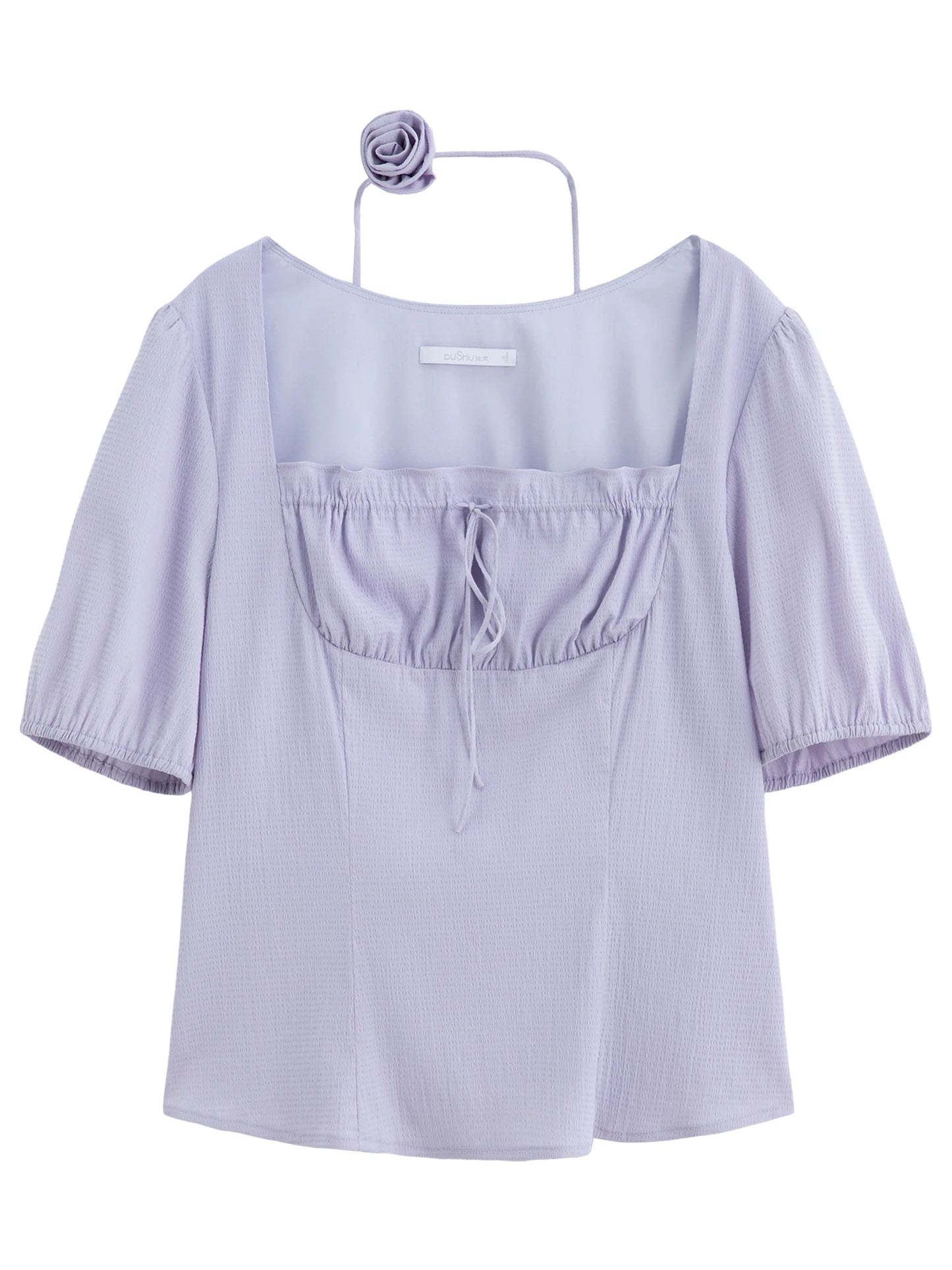 Kurzärmeliges Damen-Shirt im maritimen Stil mit Kontrastkragen – figurbetont und vielseitig kombinierbar