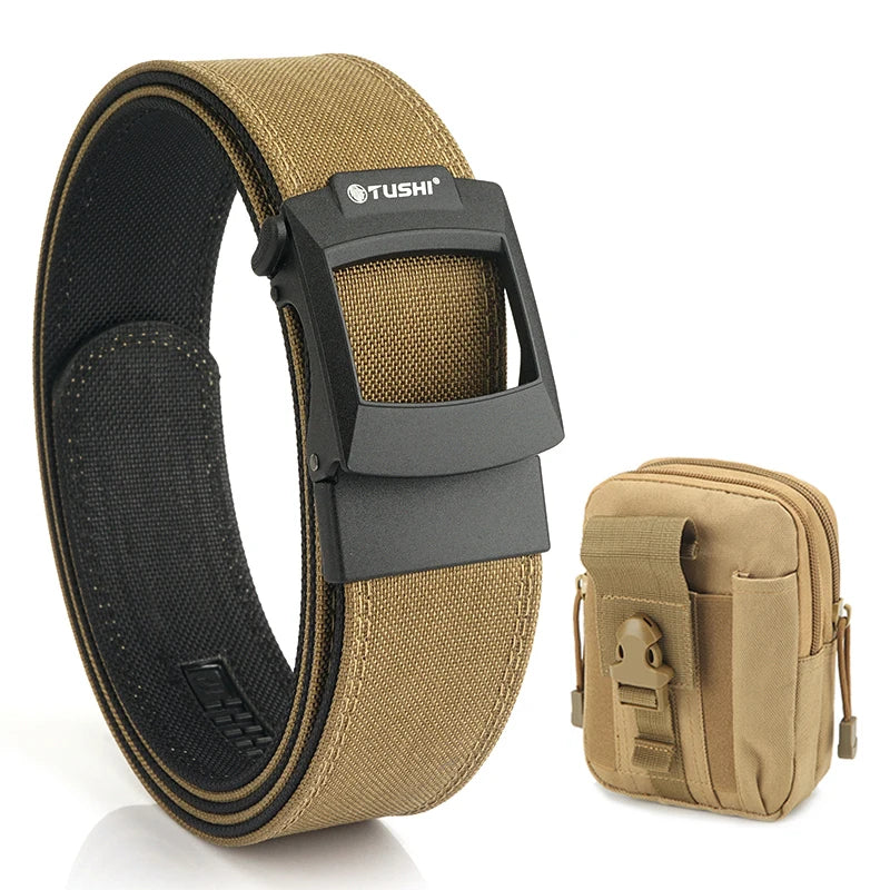 Herren-Taktischer Nylon-Gürtel Verstellbar mit Automatik-Schnalle 4,3 cm Breite Alltagsseinsatz