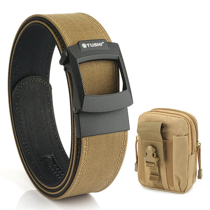 Herren-Taktischer Nylon-Gürtel Verstellbar mit Automatik-Schnalle 4,3 cm Breite Alltagsseinsatz
